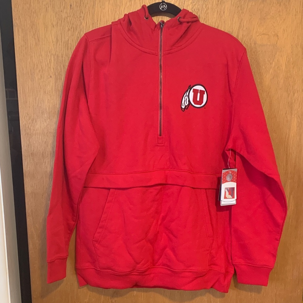 University of Utah Utes Hoodie Red Half-Zip